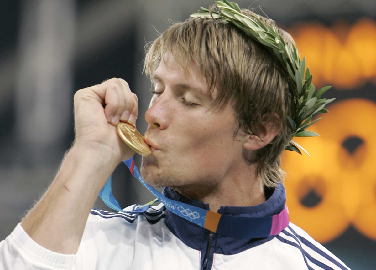 Andreas Thorkildsen tok sitt første OL-gull i spydkast i Athen ’04, med et kast på 86,5 m.  Foto: IOC/Kishimoto.