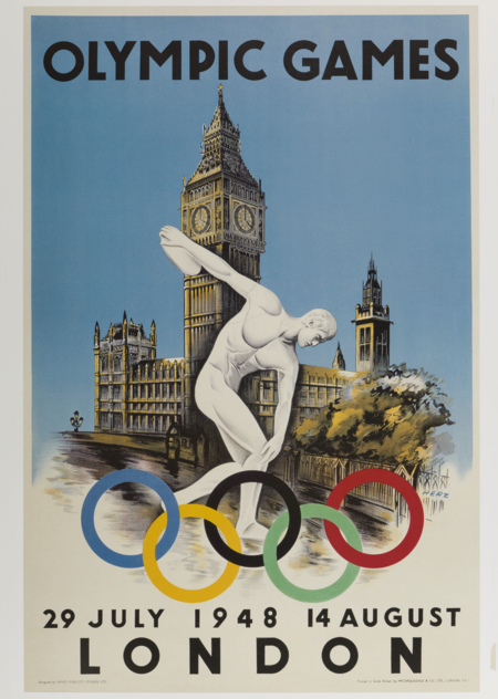 Offisiell plakat fra OL i London i 1948.