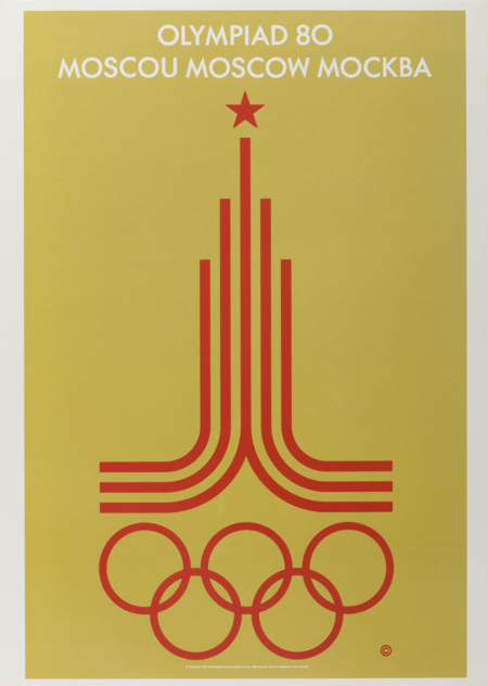 Offisiell plakat fra OL i Moskva i 1980.