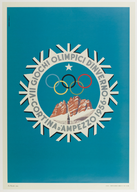 Offisiell plakat fra OL i Cortina 1956.