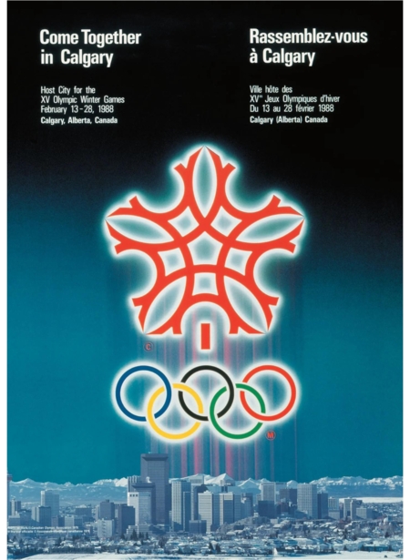 Offisiell plakat fra OL i Calgary 1988.