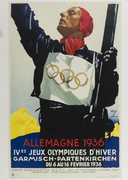Offisiell plakat fra OL i Garmisch-Partenkirchen 1936.