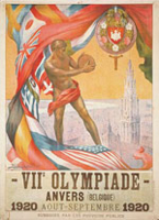 Offisiell plakat fra OL i Antwerpen i 1920.