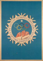 Offisiell plakat fra OL i Cortina 1956.