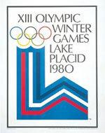 Offisiell plakat fra OL i Lake Placid 1980.