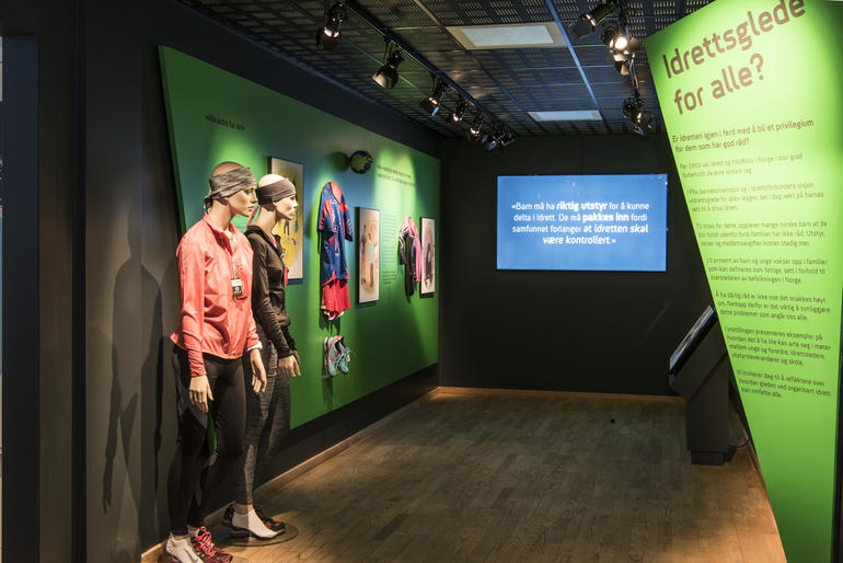 Fra utstillingen "Idrettsglede for alle" i Norges Olympiske Museum.